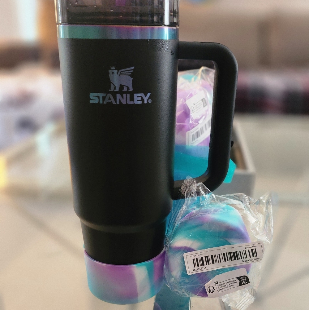 New Silicone purple blue Cup Bottom Sleeve stanley quencher 40Oz/30Oz/2…